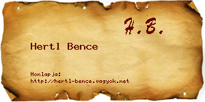 Hertl Bence névjegykártya
